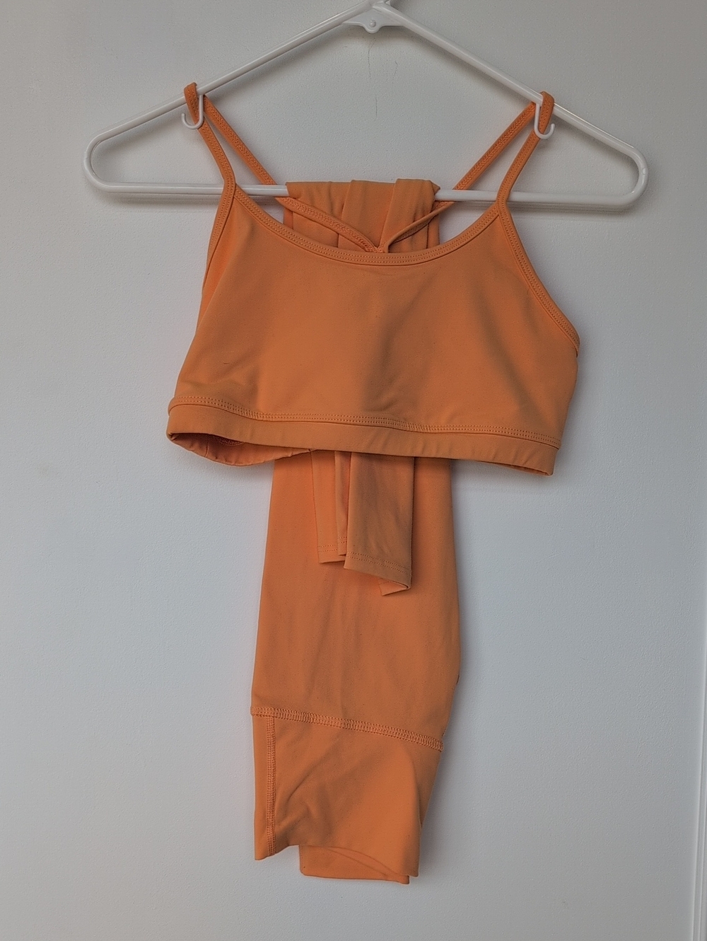 Electric & Rose Orange Active Crop Top and Leggings Set